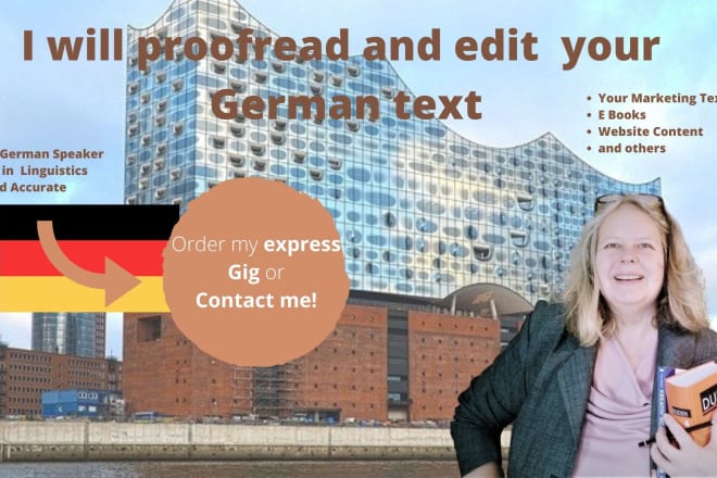 I will proofread and edit german texts