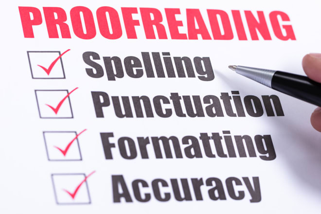 I will proofread and edit proposals and projects