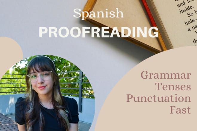 I will proofread any text in spanish