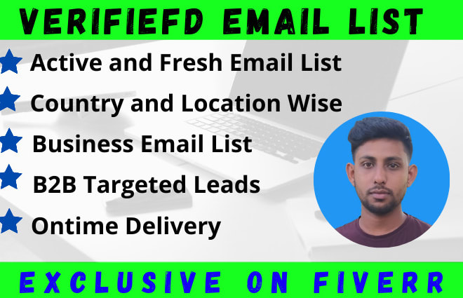 I will provide niche targeted verified active and valid email list