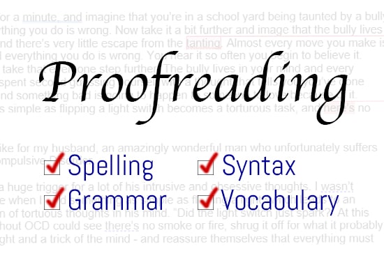 I will provide proofreading for academic or professional work