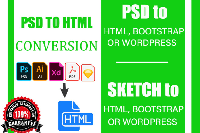 I will provide PSD to HTML CSS bootstrap responsive webdesign