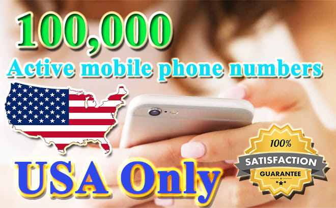 I will provide you USA active mobile phone numbers for SMS marketing