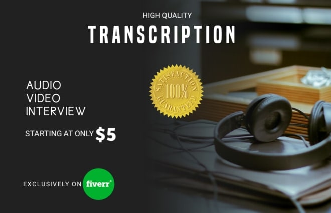 I will providing transcription service for your audio or video files very fast
