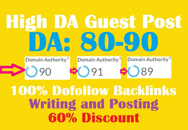 I will publish high da guest post dofollow backlinks in 24 hours