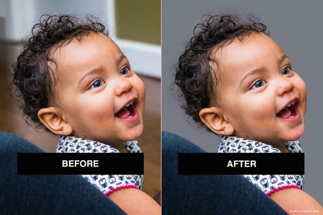 I will remove background foto and cut out hair using photoshop