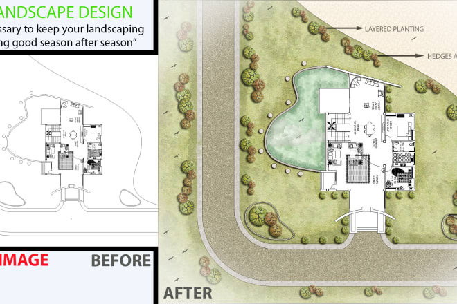 I will render master plan, landscape design, site plan and layout