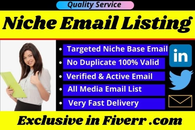 I will scrape your niche targeted bulk email list for email marketing