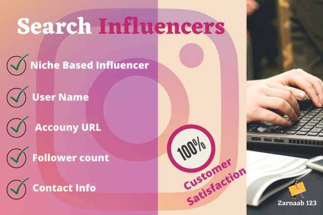 I will search instagram influencers to grow your niche