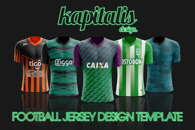 I will sell a football jersey design template with free mockup