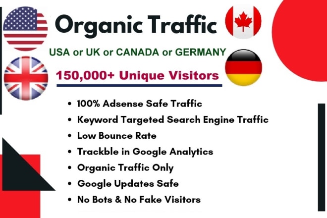 I will send 150k usa uk canada germany based keyword targeted search engine traffic