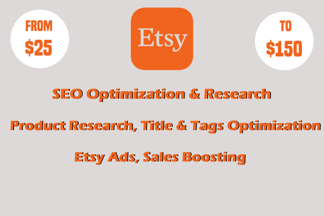 I will seo optimize etsy shops, boost sales, description title