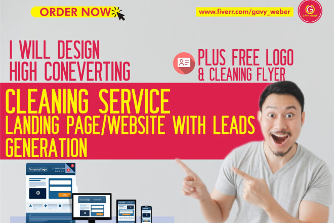 I will setup cleaning service landing page or website with cleaning leads