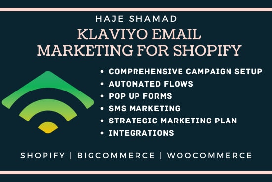 I will setup klaviyo for shopify sales or klaviyo email marketing