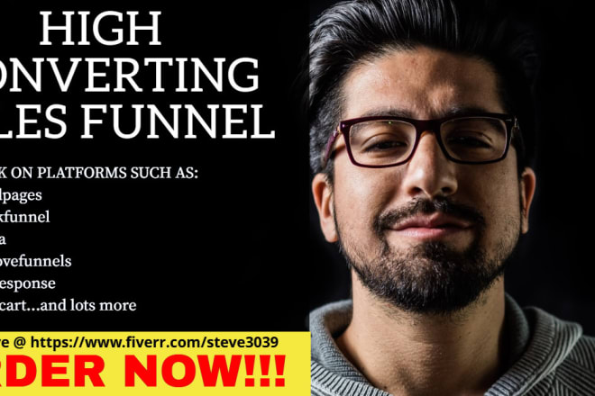 I will setup sales converting sales funnel via clickfunnels, leadpages