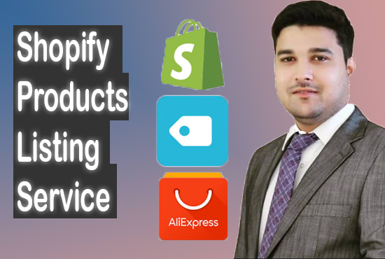 I will shopify woocommerce aliexpress oberlo add upload products listing
