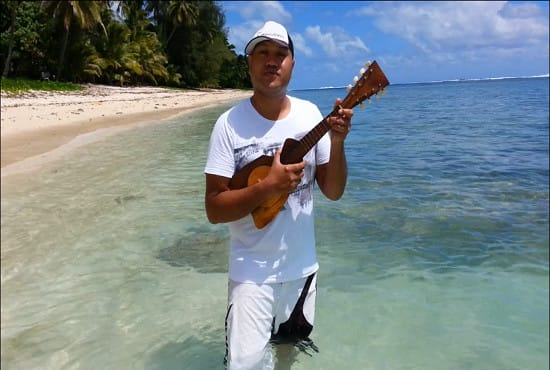 I will sing a personalized birthday song with my ukulele at the beach