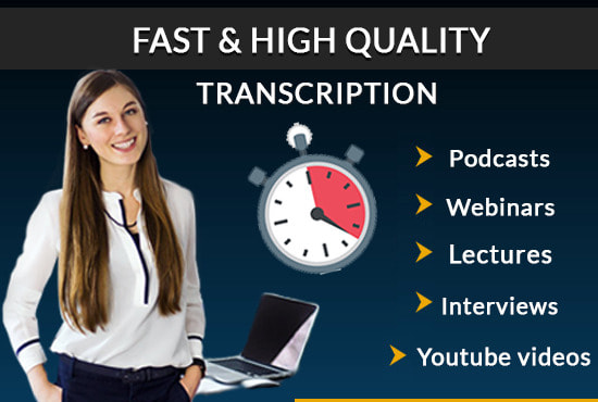 I will transcribe audio and do video transcription in 24 hrs