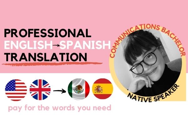 I will translate content from english to spanish native speaker