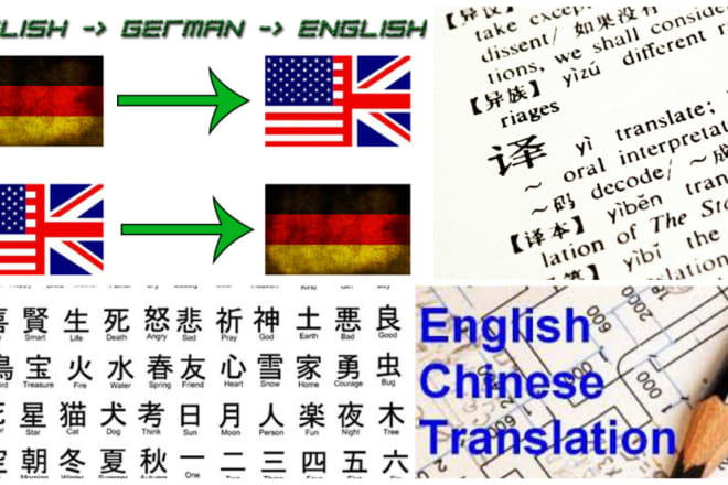 I will translate english to german and chinese