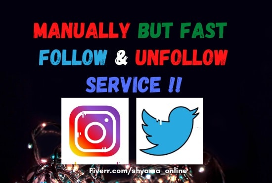 I will unfollow your instagram or twitter followings manually but fast