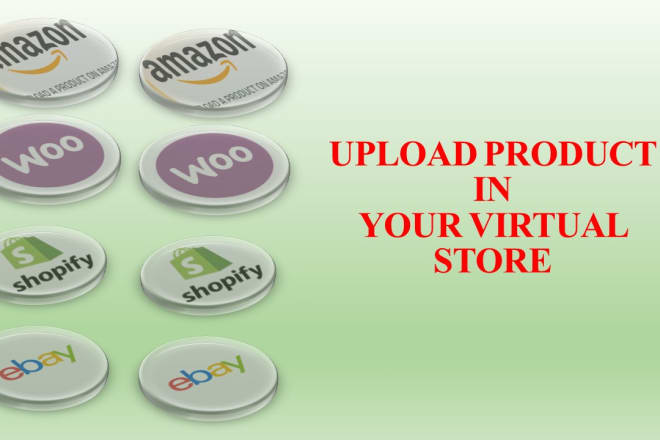 I will upload product on amazon, shopify, ebay, order processing
