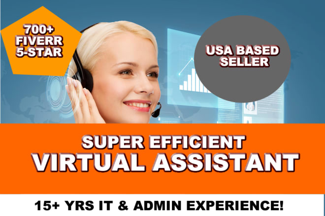 I will virtual assistant data entry leads web research admin job