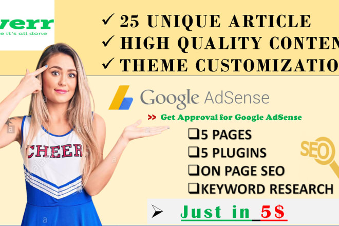 I will write 25 unique articles for google adsense approval