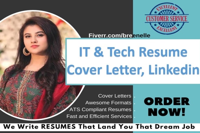 I will write and edit your IT resume, tech resume and cover letter
