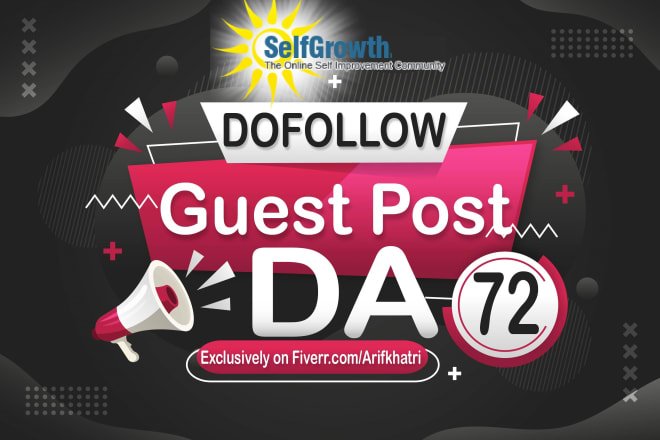 I will write and publish do follow guest post on selfgrowth self growth da 72