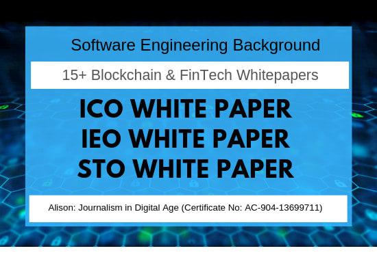 I will write ico white paper for your blockchain, defi project