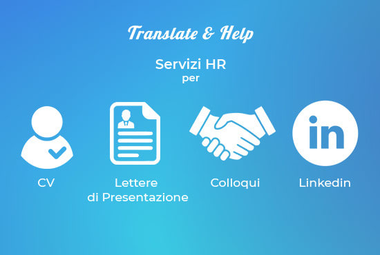 I will write or translate your CV from spanish to italian