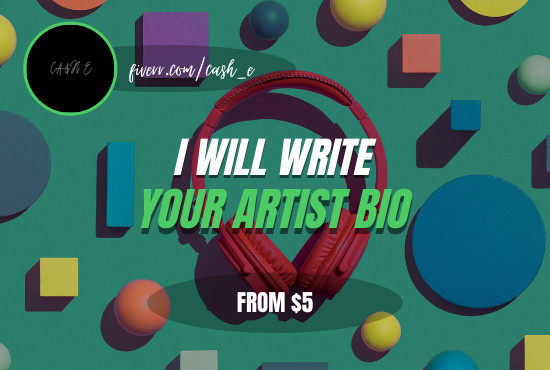 I will write your artist bio for spotify, itunes, etc