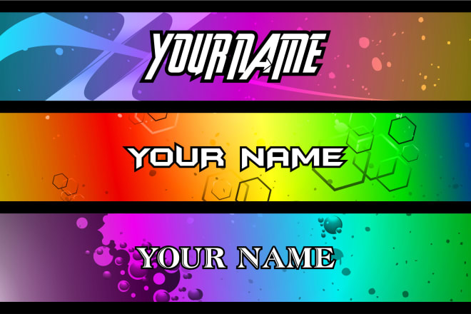 I will youtube banner design, twitch, twitter, logo free