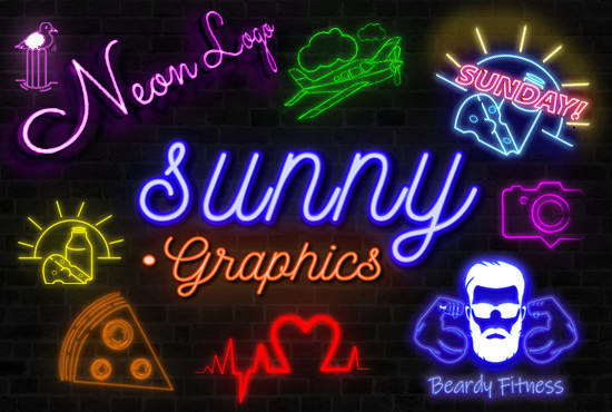 I will create a neon sign or neon text logo within 3 hours