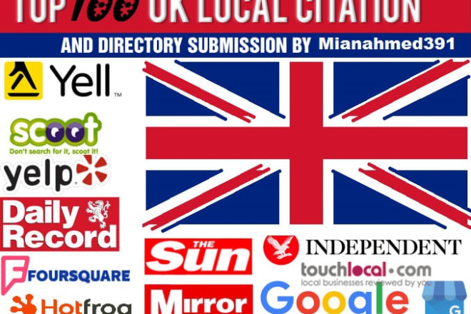 I will add your business in 100 top rated UK directories