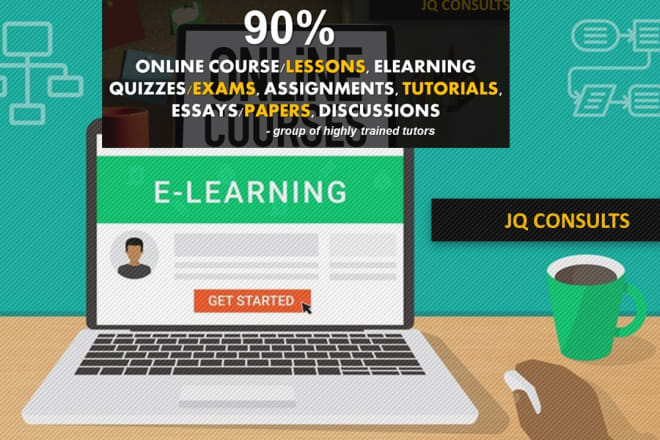 I will assist u in ur online course with 90 and more,google classroom,elearning lessons