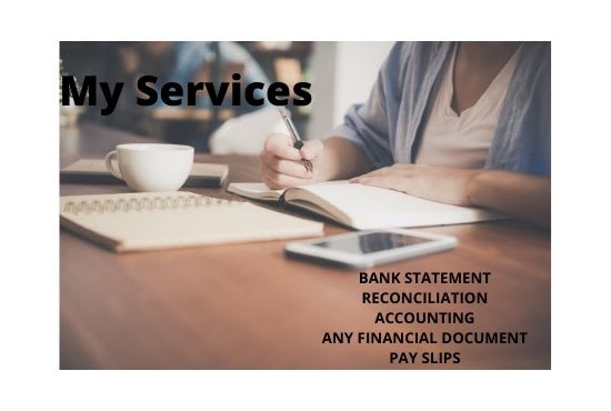I will bank reconciliation of your bank and credit card statement