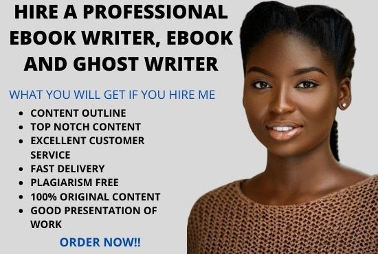 I will be your best ebook writer and ebook ghostwriter