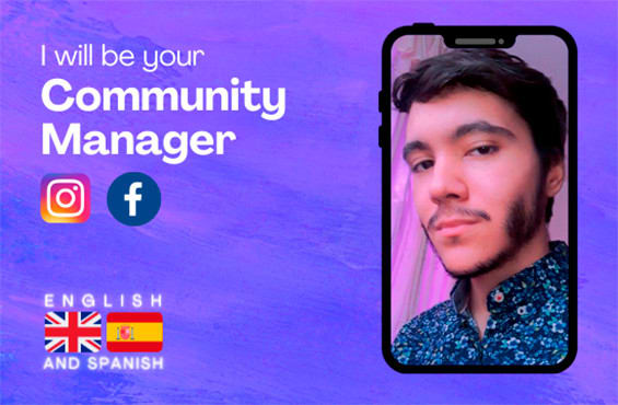 I will be your community manager to create instagram posts and in other social networks