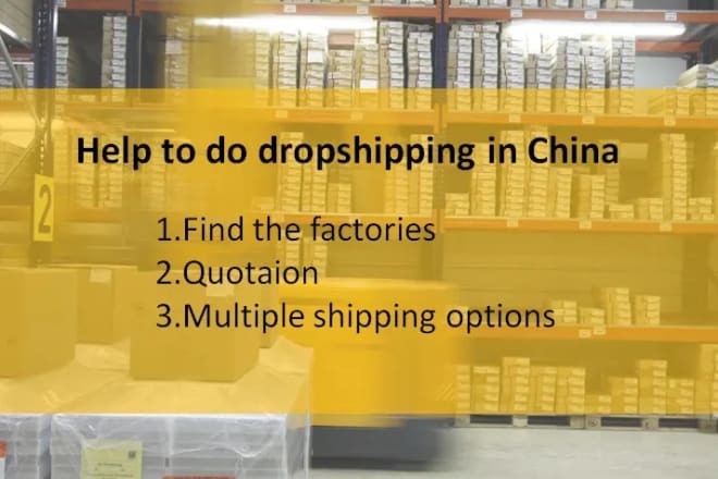 I will be your drop shipping agency in china