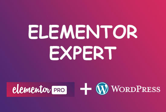 I will be your elementor expert and create elementor pro website