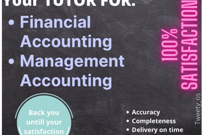 I will be your financial accounting tutor and cost accounting tutor