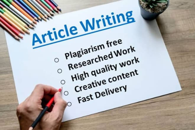 I will be your freelance content writer of any article and blogs posts