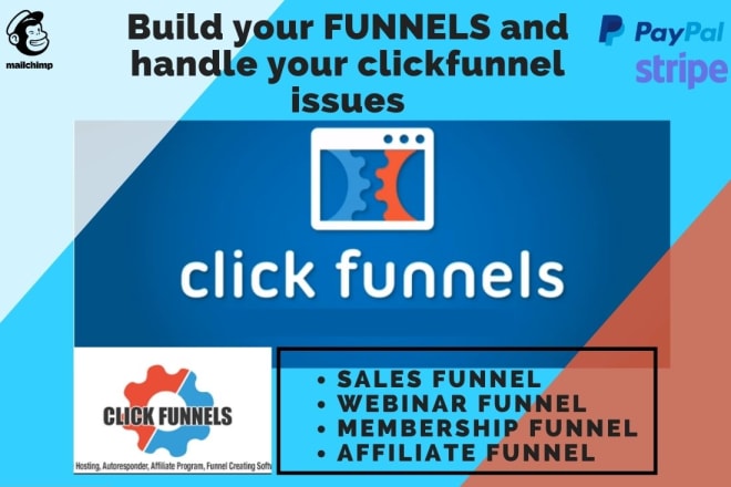 I will be your leads,optin or sales funnel expert on clickfunnel, groove funnel, kartra