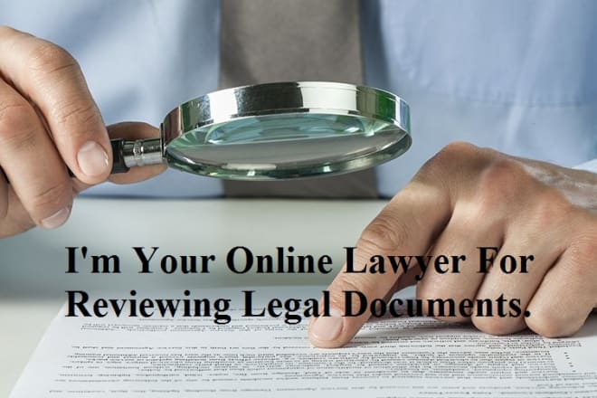 I will be your online lawyer and consultant for legal documents