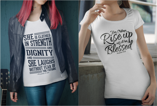 I will bring your favorite verse to awesome t shirt design