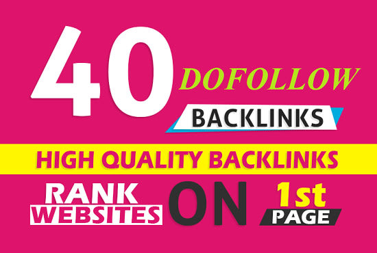 I will build 40 dofollow backlinks white hat SEO link building
