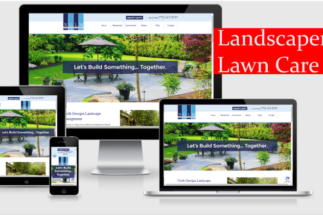 I will build a website for you lawn care or landscape company