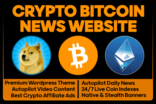 I will build crypto bitcoin news website for making money